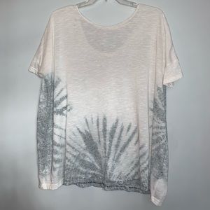 MYSTREE White Tie Dye Short Sleeve Top